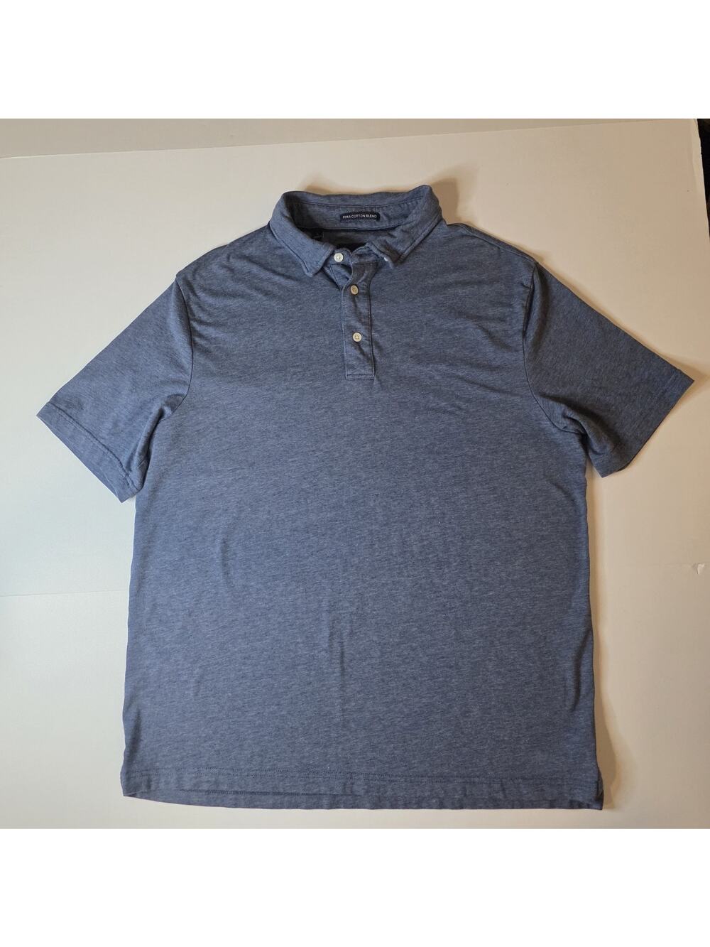 Jachs Large Polo Shirt Pima Cotton Microstripe Blue Short sleeve Stretch Comfort